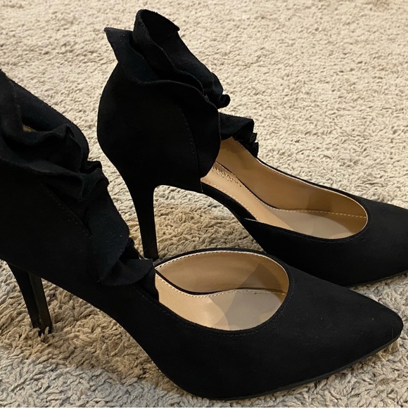 🖤Christian Siriano • black suede heel • 7 • VGUC - Picture 7 of 10